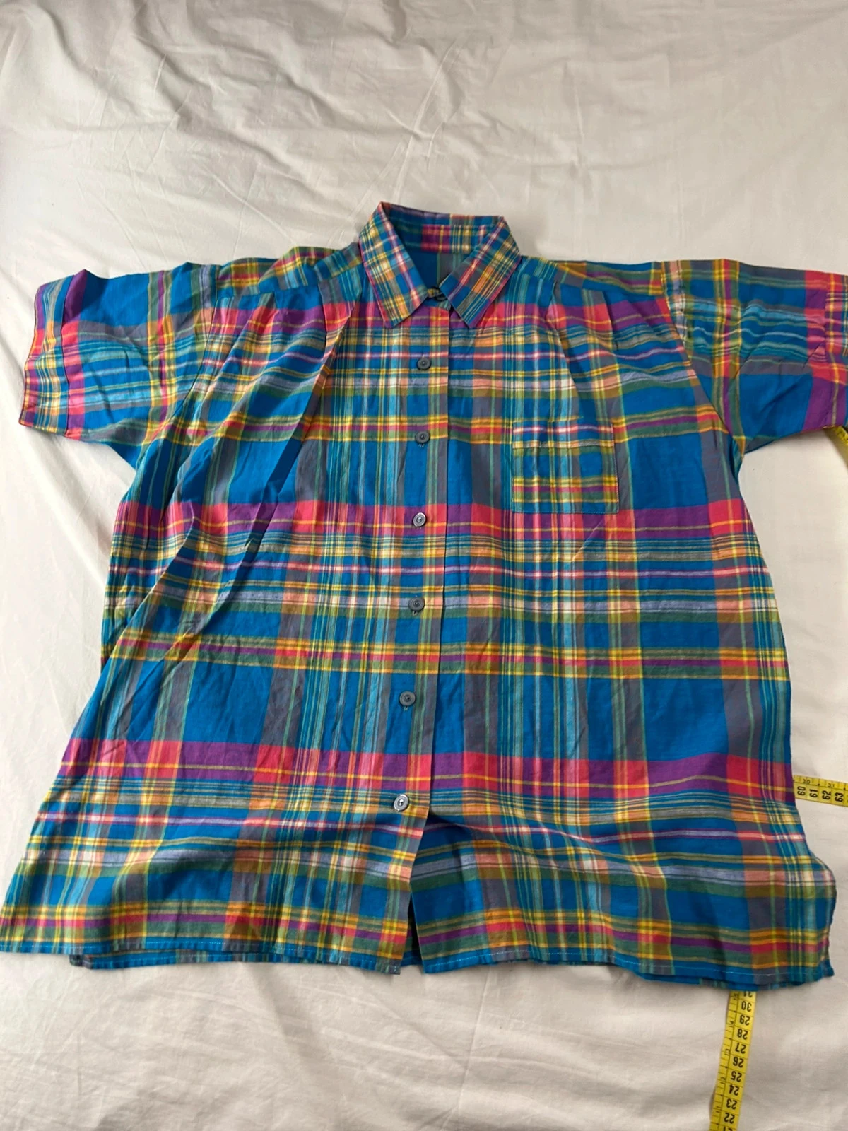 Chemise à carreaux vintage multicolore – photo 2